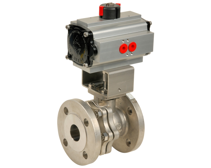 Stainless steel ball valve 753 + ADA/ASR pneumatic actuator